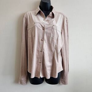 Vintage Tsunami Faux Suede Button Up Shirt